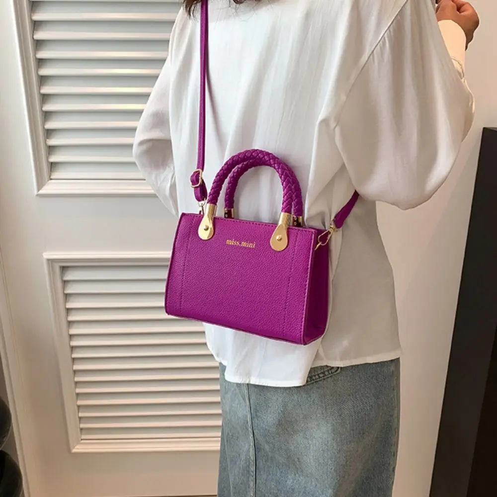 Elegant Aesthetic Square Bag New Fashion Woven Handbags Retro Shoulder Crossbody Bag Fashion