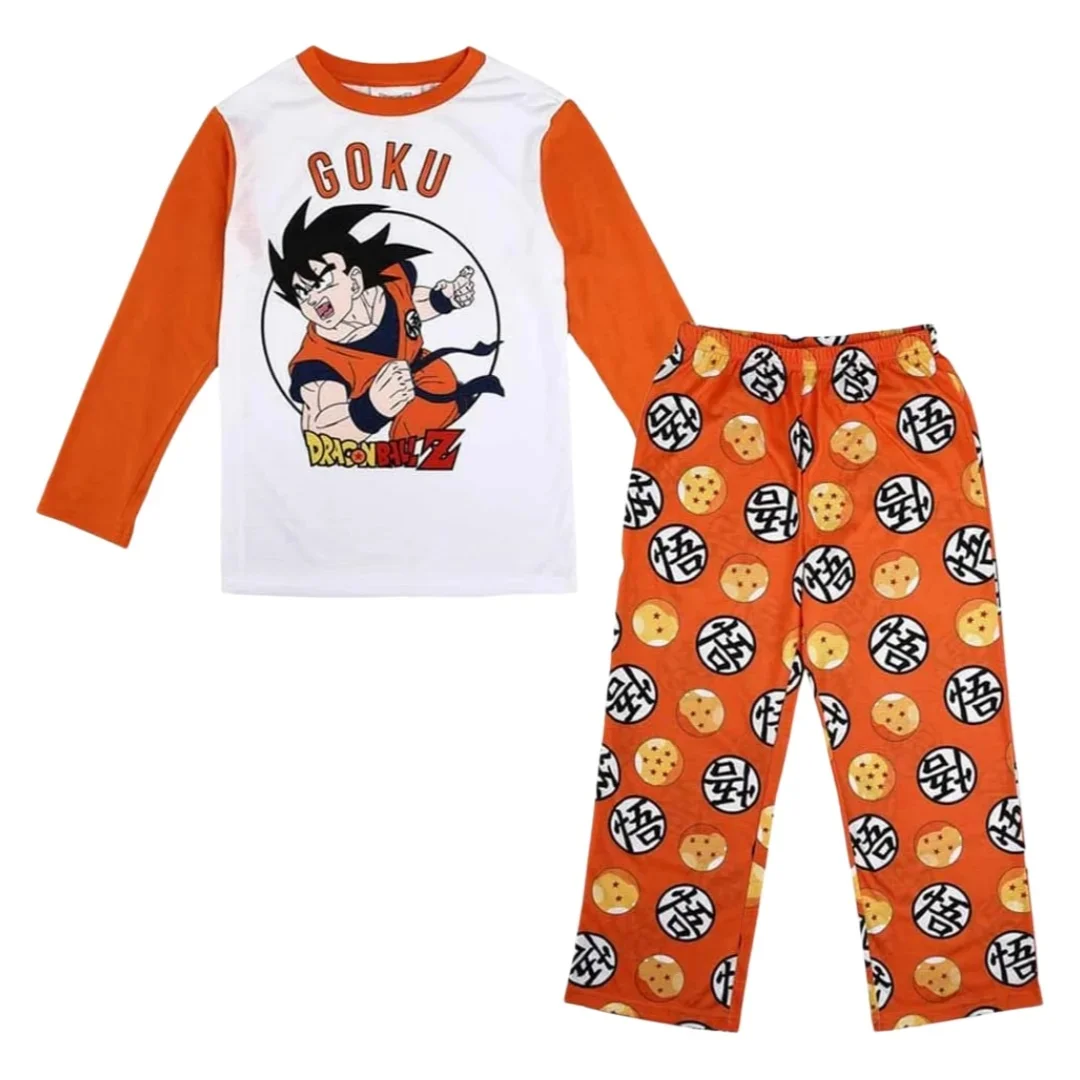 Dragon Ball Z Wukong Children's Pajama Set 2026 Summer Quick drying Long sleeved Boys' Pajamas Soft and Breathable Home Clothes