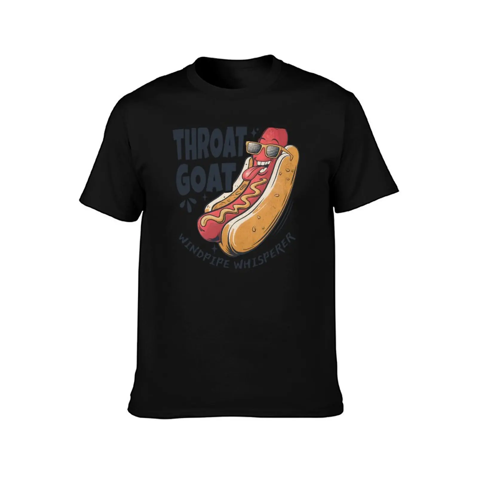 Throat Goat - Hotdog T-Shirt Basic Plain Short Sleeve Crew Neck Tee T-Shirt