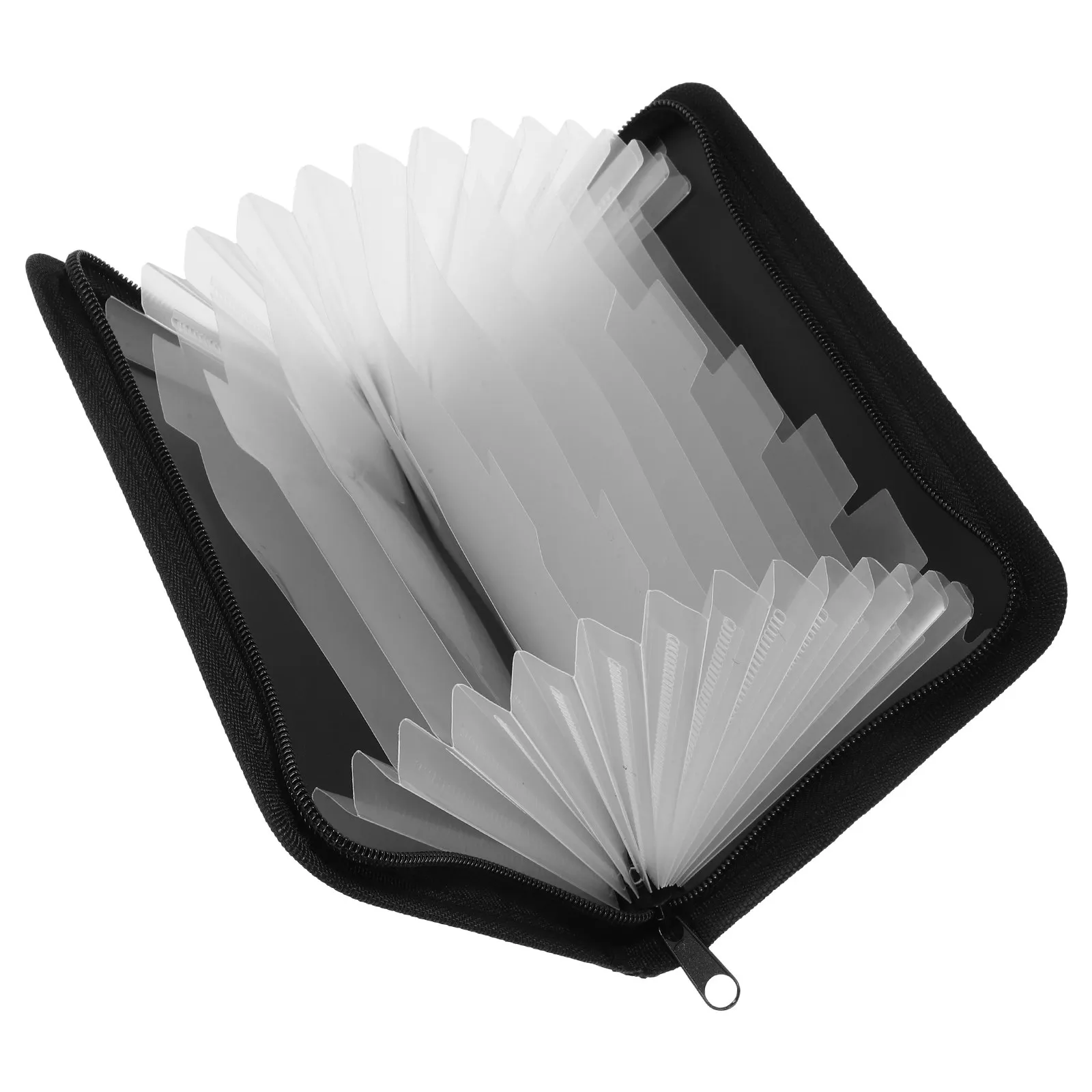 

A6 Size Mini Accordion File Folder Lightweight Compact Zippered Organizer for Bills Receipts Important Papers Business Cards