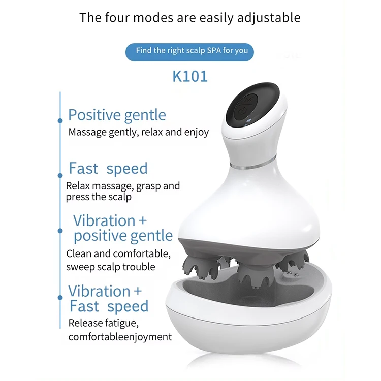 أداة تدليك الرأس الذكية الصغيرة المقاومة للماء بالاهتزاز الكهربائي #3