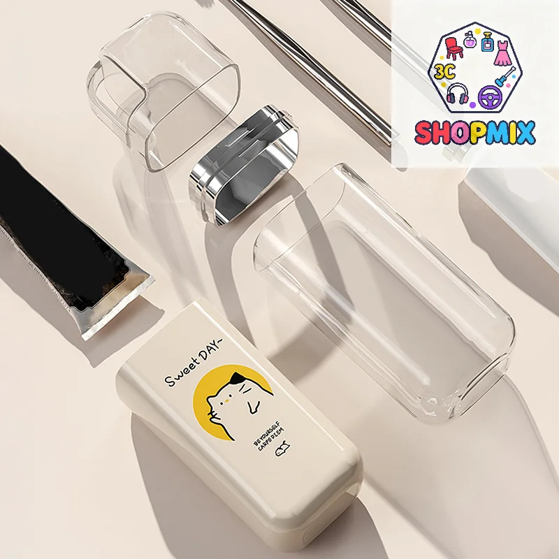 Cartoon Cute Toothbrush Cup Travel Toothbrush Holder Simple Portable Mouthwash Cup For Business Trip Home Camping