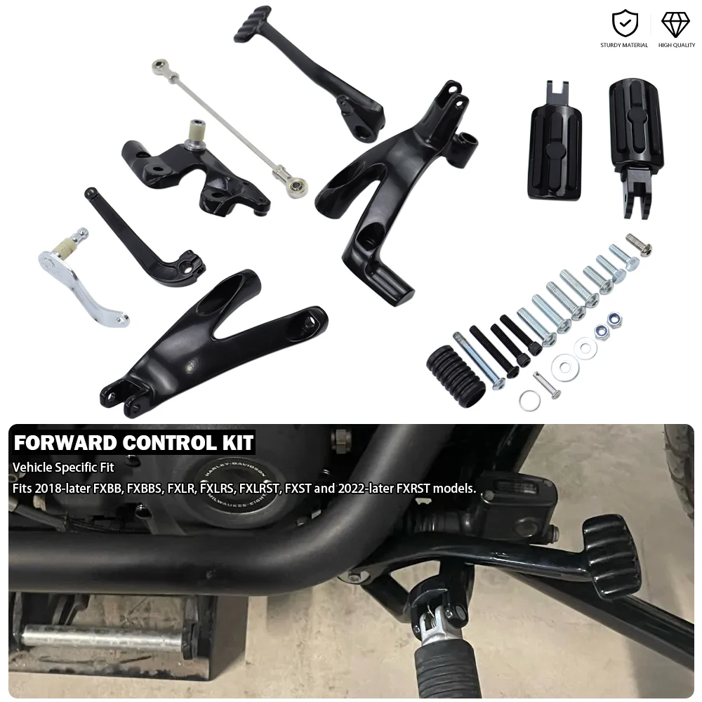 

Motorcycle Forward Control Kit with Foot Peg - Black Fits For Harley Softail Street Bob 114 Low Rider S/ST El Diablo 2018-2024