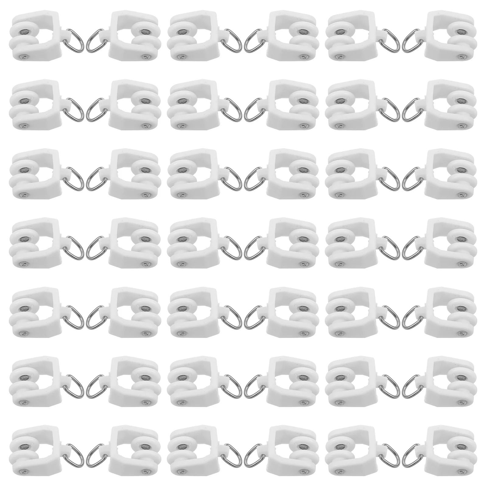 

140pcs Curtain Track Accessories Plastic Drapery Rollers Smooth Gliding For Window Door Shower Divider Ceiling Mounted Sliding
