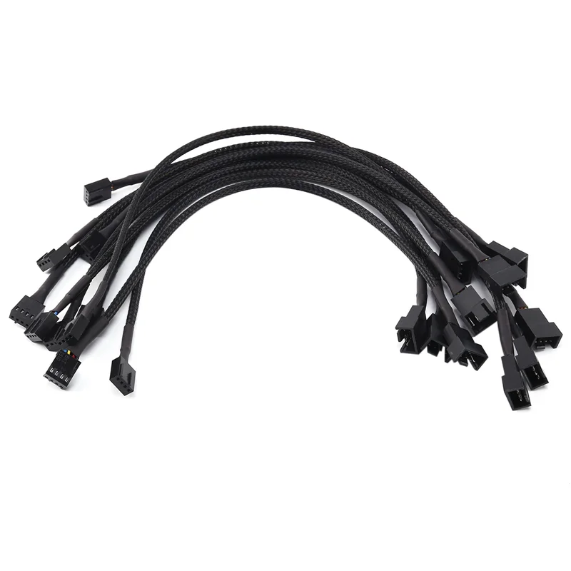 

Y43A-30PCS 4-контактный ШИМ-удлинитель вентилятора, разъем кабеля питания, корпус удлинительных кабелей «папа-мама», совместимые с 4-контактным/3-контактным вентилятором