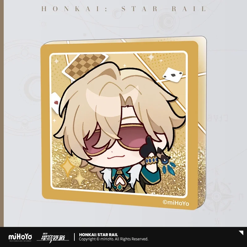Sunsyea Official Honkai Star Rail Merch From miHoYo Aventurine Ticket Card Brooch Colored Board Doll Anime Collection