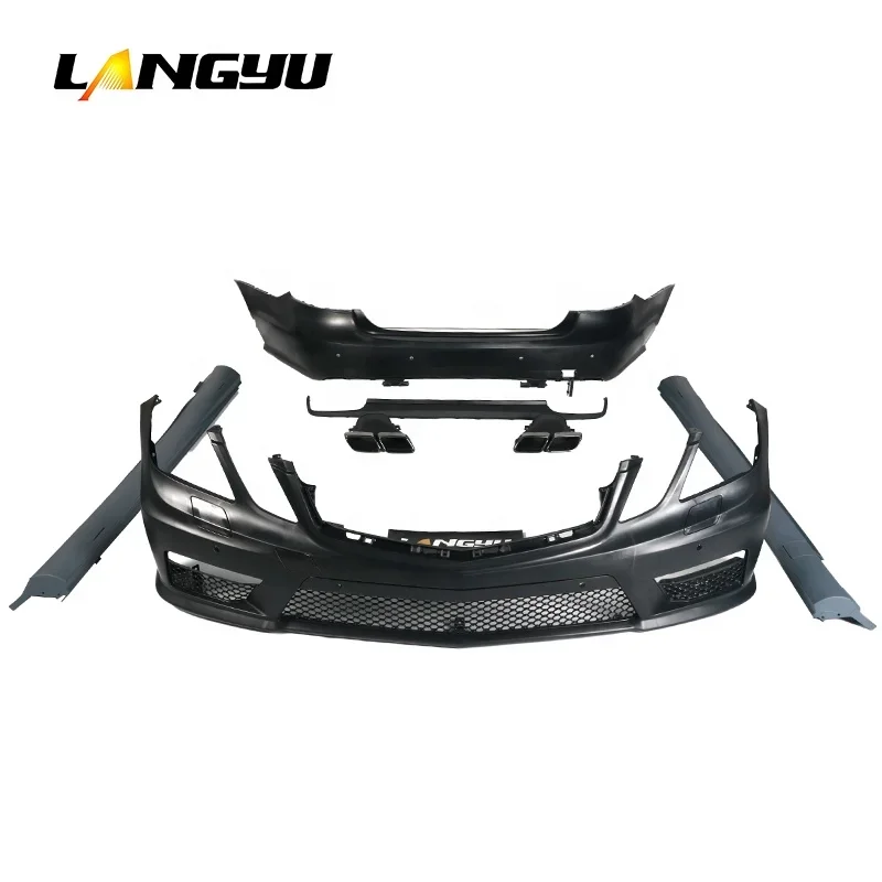 Langyu Car Accessories 2019+ Rear Front bumper PP Plastic Side Skirt Bodykit For Mercede-Benz E Class W212 Upgrade AMG Body Kit