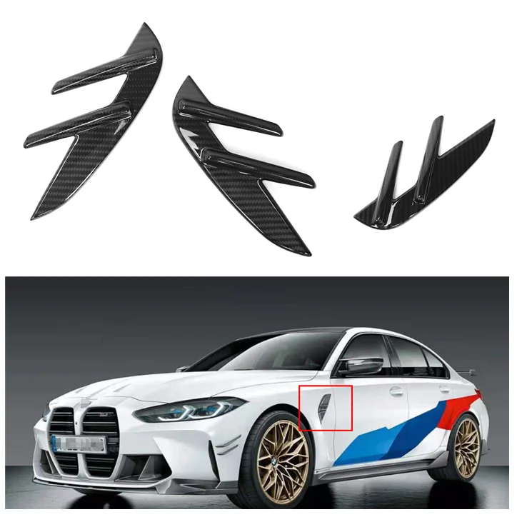 100 % Dry carbon for BMW  G82 G83 M4 2021+ M Performance Style Pure Carbon Fiber  Fender Trims Cover