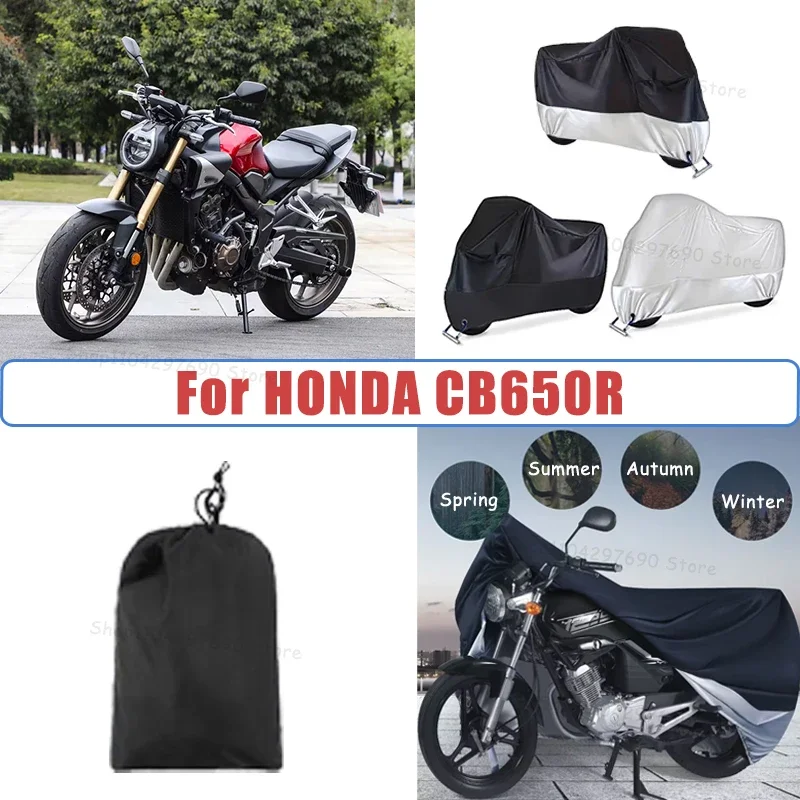 210D Oxford Motorcycle Cover Waterproof All Season UV Protection For HONDA CB650R Anti-Tear Windproof Motorbike Cover