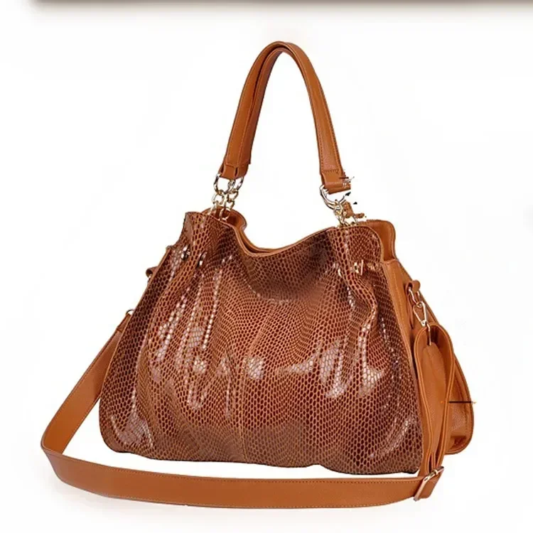 Quality Design Snake Skin Shoulder Bags for Women 2023 Crossbody Bag Chain Bags Fashion Composite Leather Women Bag Bolsos Mujer