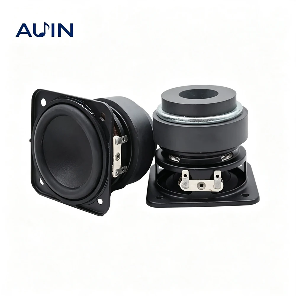 AUIN 2Pcs 2 Inch 4 Ohm 12W Speakers Full Range Dual Magnetic Loudspeaker Home Theater Long-stroke DIY Bluetooth Speaker For Car