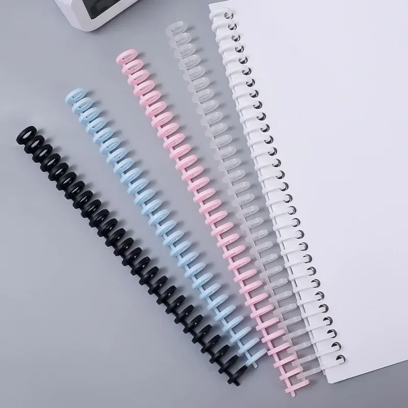 Soft Flexible Loose-leaf Binders Ring Plastic Can Be Cropped Binder Hook for Document Notebook File Making Office Binding Supply