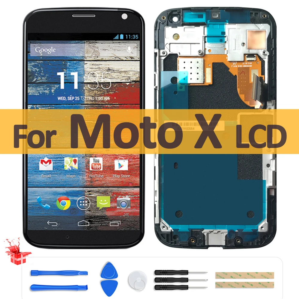 Original LCD Display for Motorola Moto X, Touch Screen Digitizer Assembly, XT1052, XT1055, XT1058, XT1060, 5.5