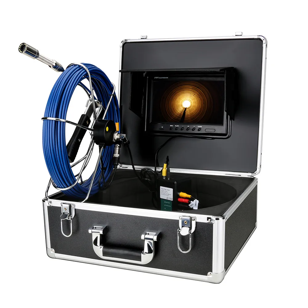 كاميرا فحص الأنابيب 20 متر/30 متر/50 متر كابل مع عداد أمتار ، خط أنابيب الصرف الصحي المنظار الصناعي DVR تسجيل الفيديو #3