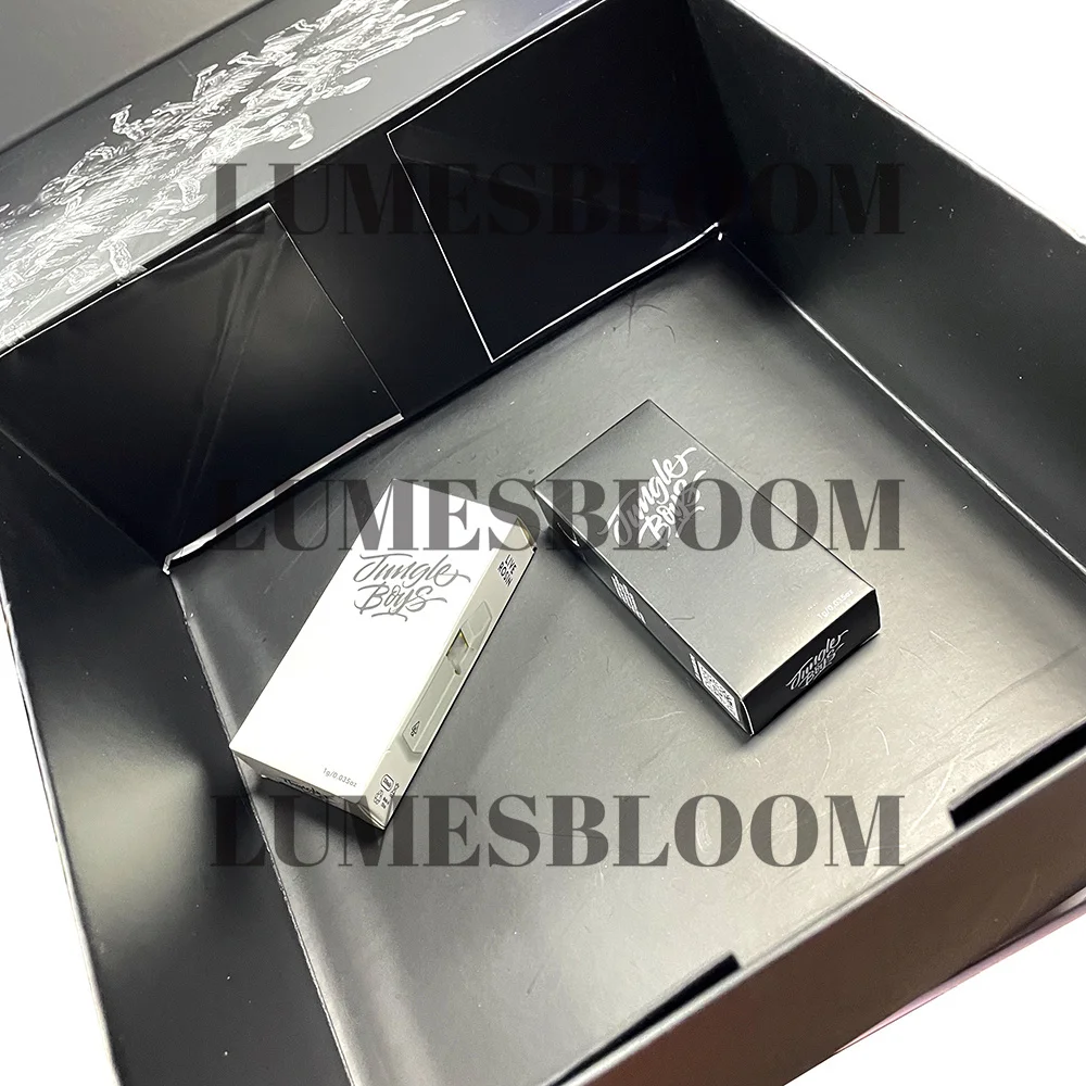 1ml Empty Cartridge Jungleboyz White Black Paper Packaging Display Box Foldable Storage Container Card Slot Boxes Customize
