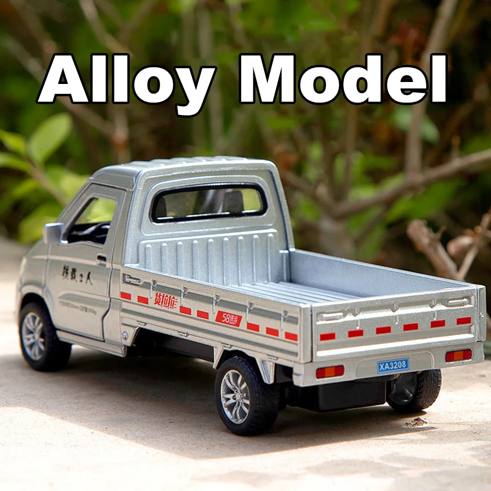 1/32 WULING Van Cars Models Alloy Diecast Toy with Light Sound Pull Back Vehicles Doors Opened Loading Cargo Truck Toys for Kids