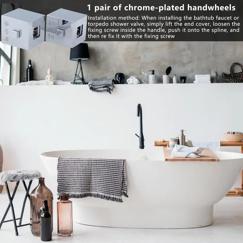 Faucet Handwheel Shower Valves Watering Devices Practical Chrome Faucet Shower Valve Spool Repair Part For Bathroom Kitchen Tool