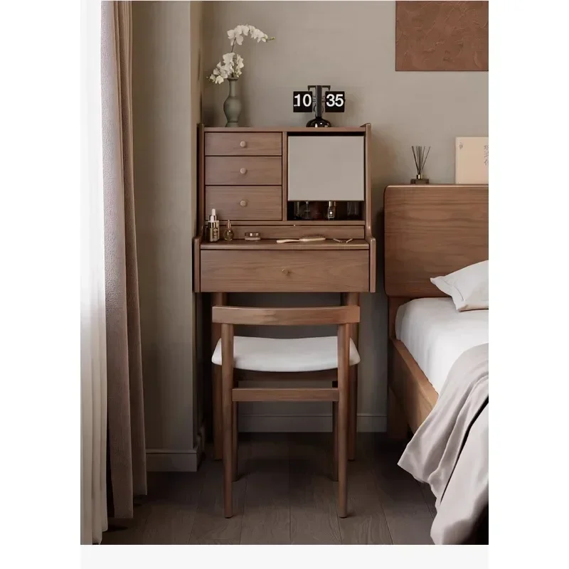 

Solid wood dresser bedroom modern simple Nordic makeup table small apartment makeup cabinet small makeup table