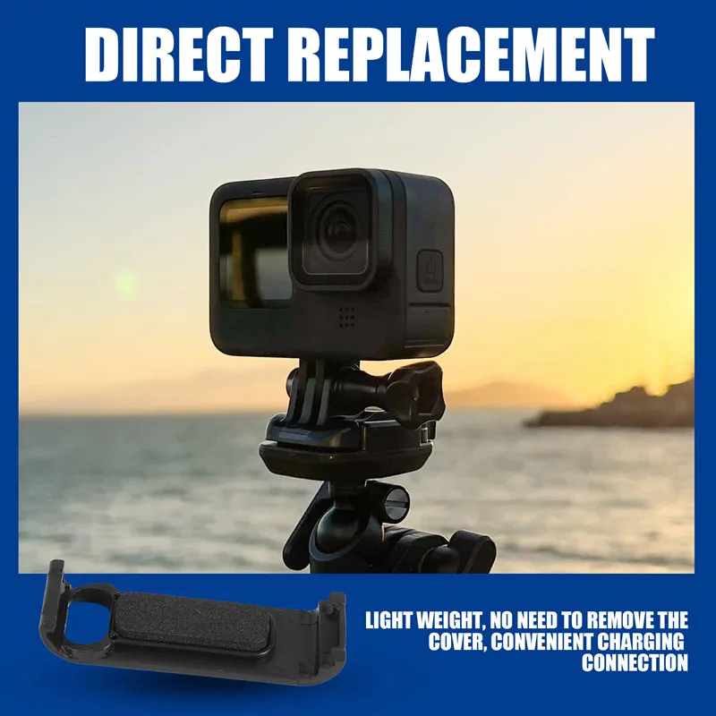 For Hero8 Battery Cover Rechargeable Port Design Protective Shell for Sports Camera Accessories