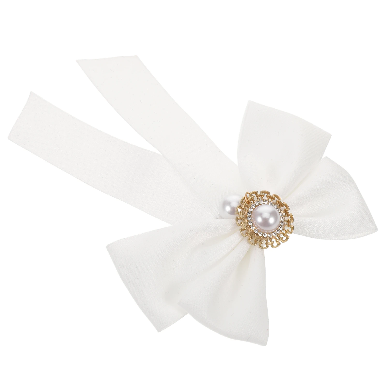 

Bow Tie Brooch Clip Pre-Tied Bowknot For Girls School Uniform Bow Brooch Shirt Collar White Neck Accessory
