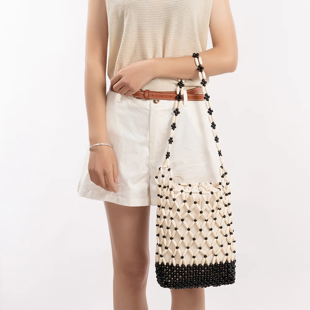 

Винтажная женская сумка через плечо с нишевым дизайном, тканые сумки ручной работы, повседневная трансграничная новая пляжная женская сумка для отдыха