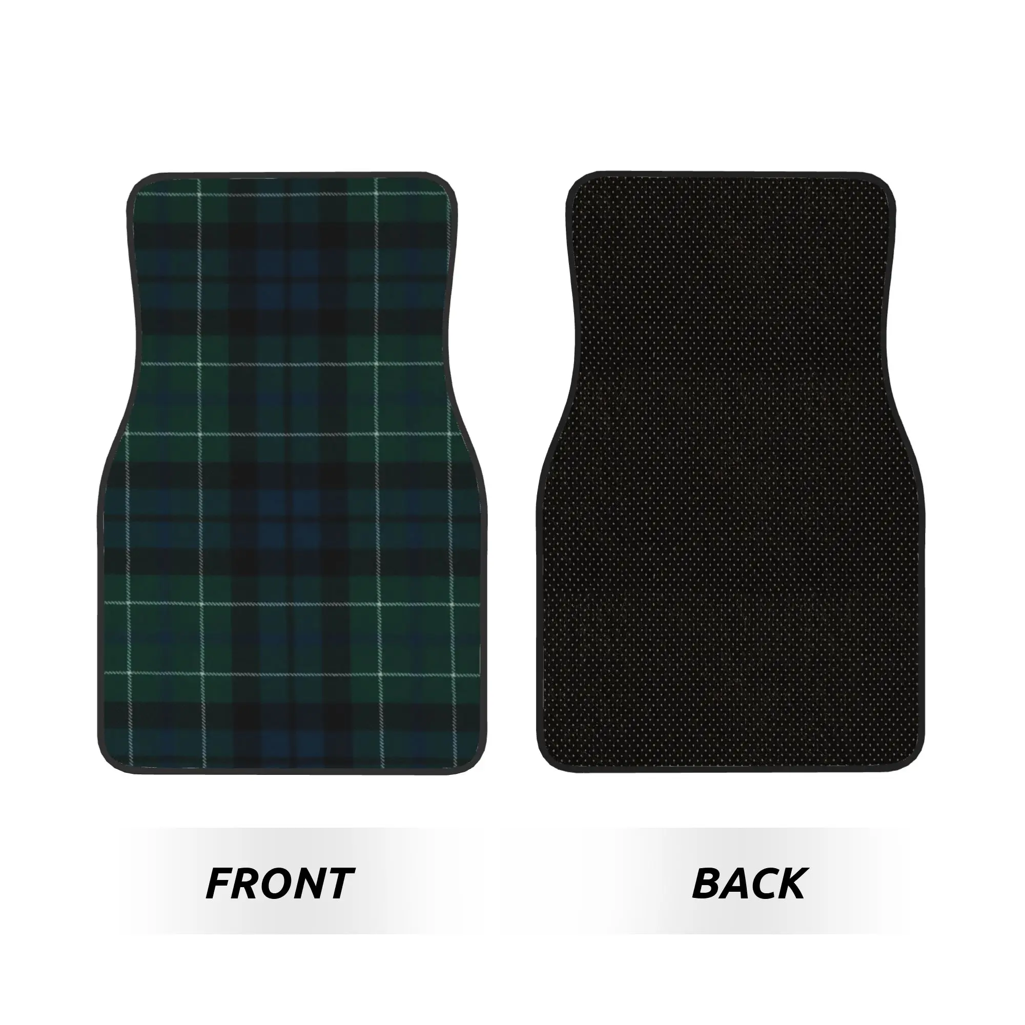 Clans Of Scotland Tartan Car Floor Mats of 4 Pieces Crystal Velvet Plaid Textured Universal Car Front Rear Carpets Foot Mats