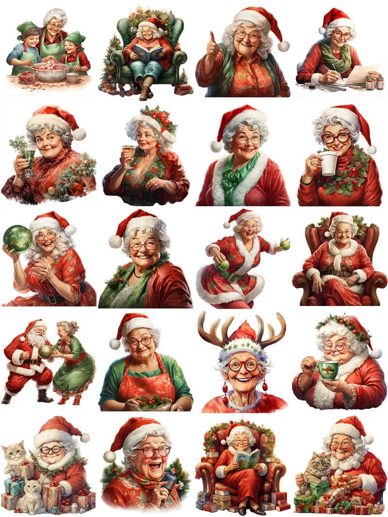 Grandma Christmas Stickers Crafts And Scrapbooking stickers kids toys book Decorative sticker DIY Stationery