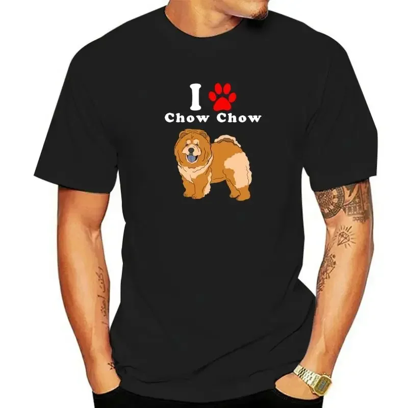 Rescue Dog Lover Mom Or Dad Save Abandoned Pet Dot t shirt Round Neck I Love My Chow Chow In The Year Of The Dog Adopt harajuku