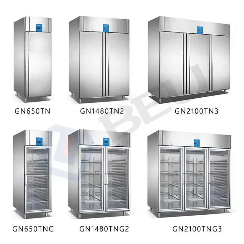 Commercial Refrigerator Restaurant Refrigeration Stainless Steel Upright Freezer Kitchen Equipment view 5