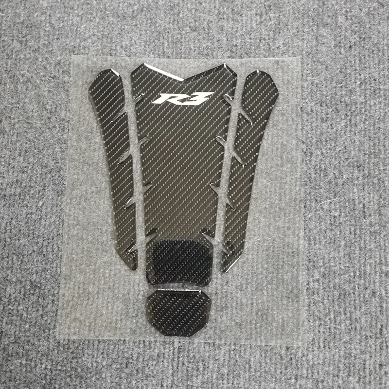 For YAMAHA YZFR3 R3 2015-2018 3D Carbon Fiber Oil Gas Cap Fuel Tank Cover Sticker Decal Motorcycle Protector