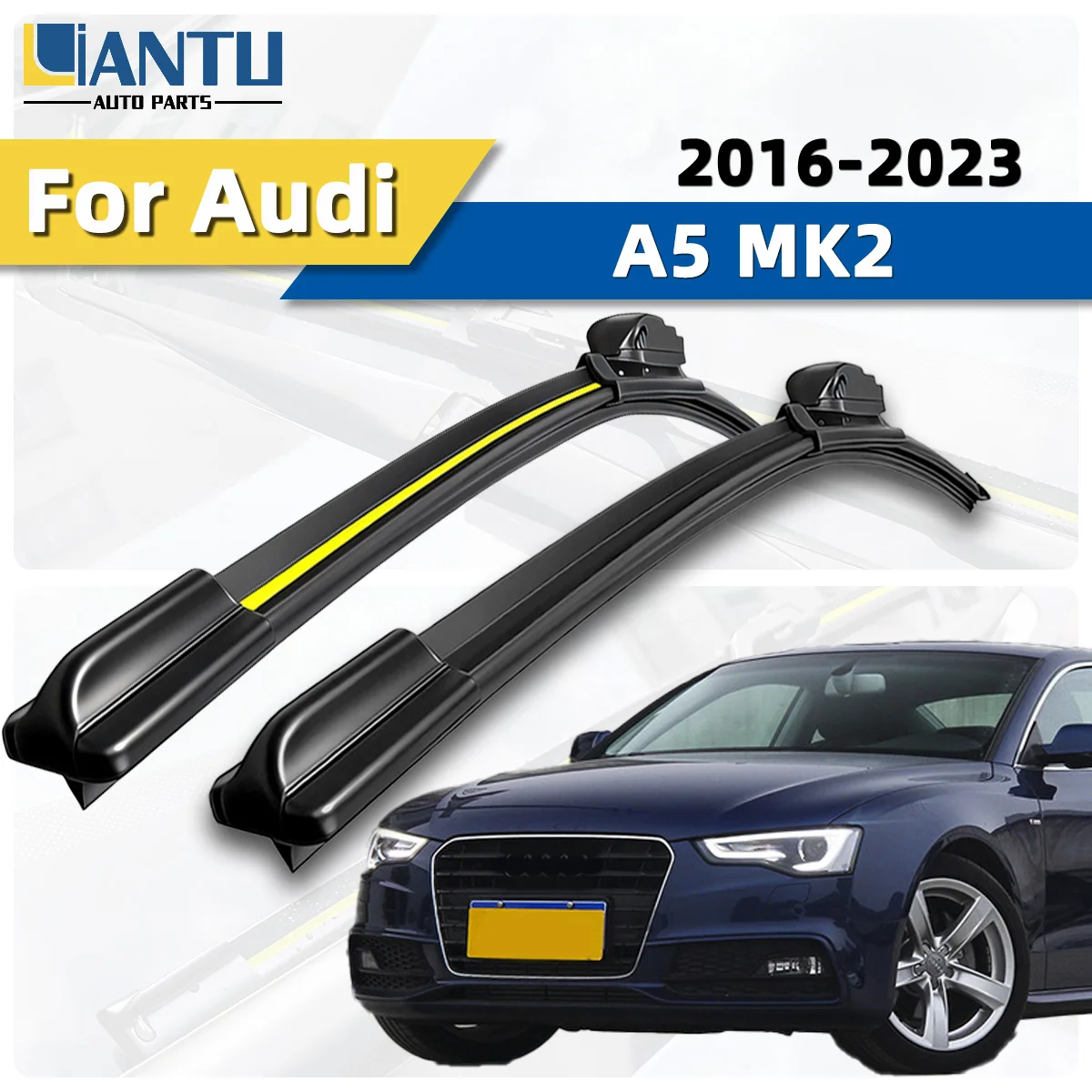 

2PCS Fit For Auid A5 MK2 2016-2023 Car Windshield Wipers Glass Washers Using Natural High Quality Rubbe Car Auto Parts Wipers