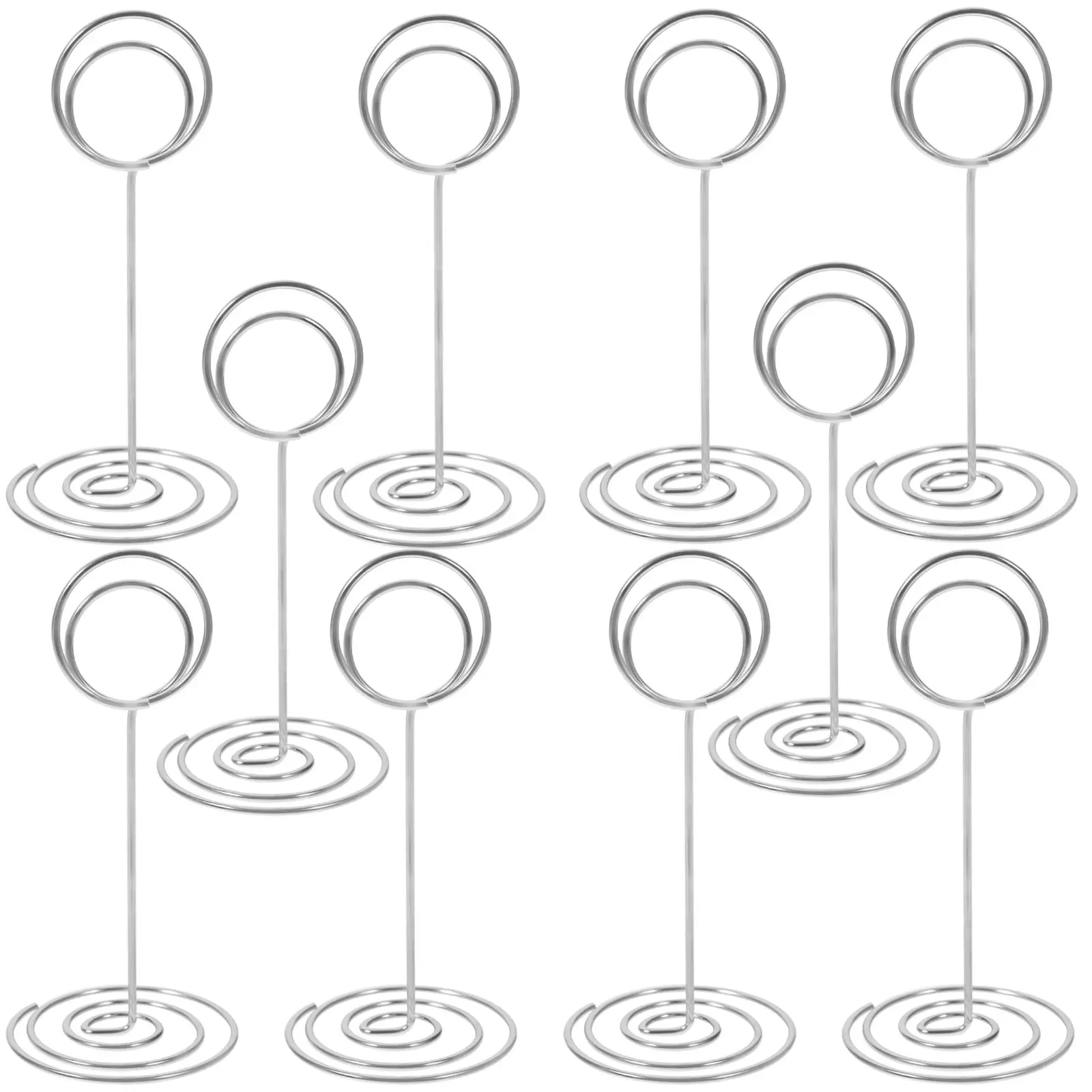 10Pcs Peacock Round Seat Card Holders Table Number Stand Place Card Clip Photo Holder for Wedding Birthday Party Shower