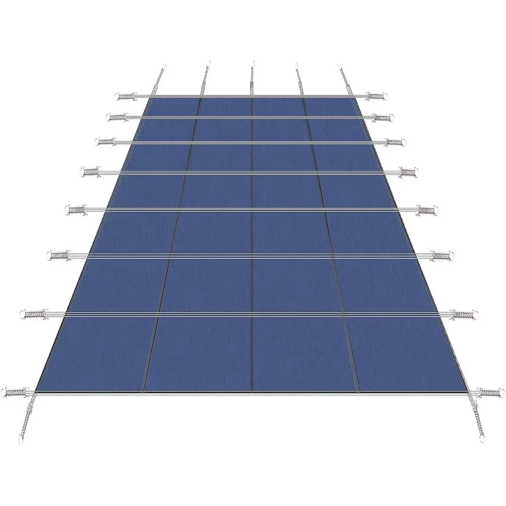 

Защитное покрытие для бассейна с центральной ступенькой для встраиваемых бассейнов, сетчатое, синее, прочное