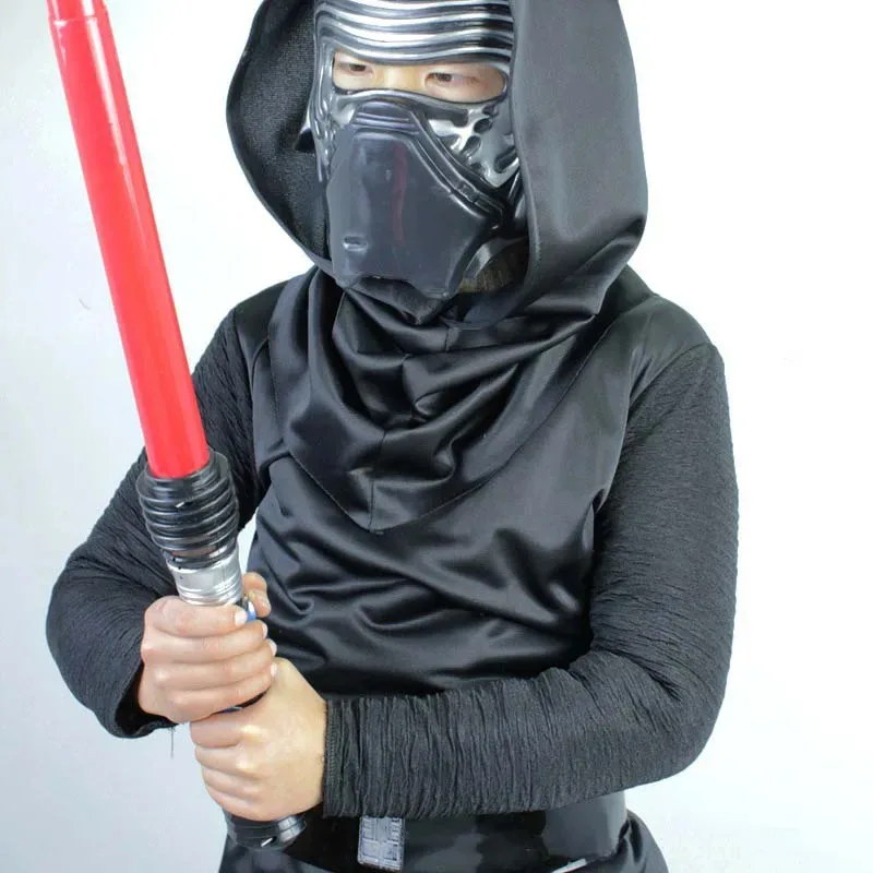 ☆☆A 2025 for Kids Movie Star and Wars Kylo Ren Cosplay Costume Robe Mask Belt Suit Halloween Carni New s5g7epp❤