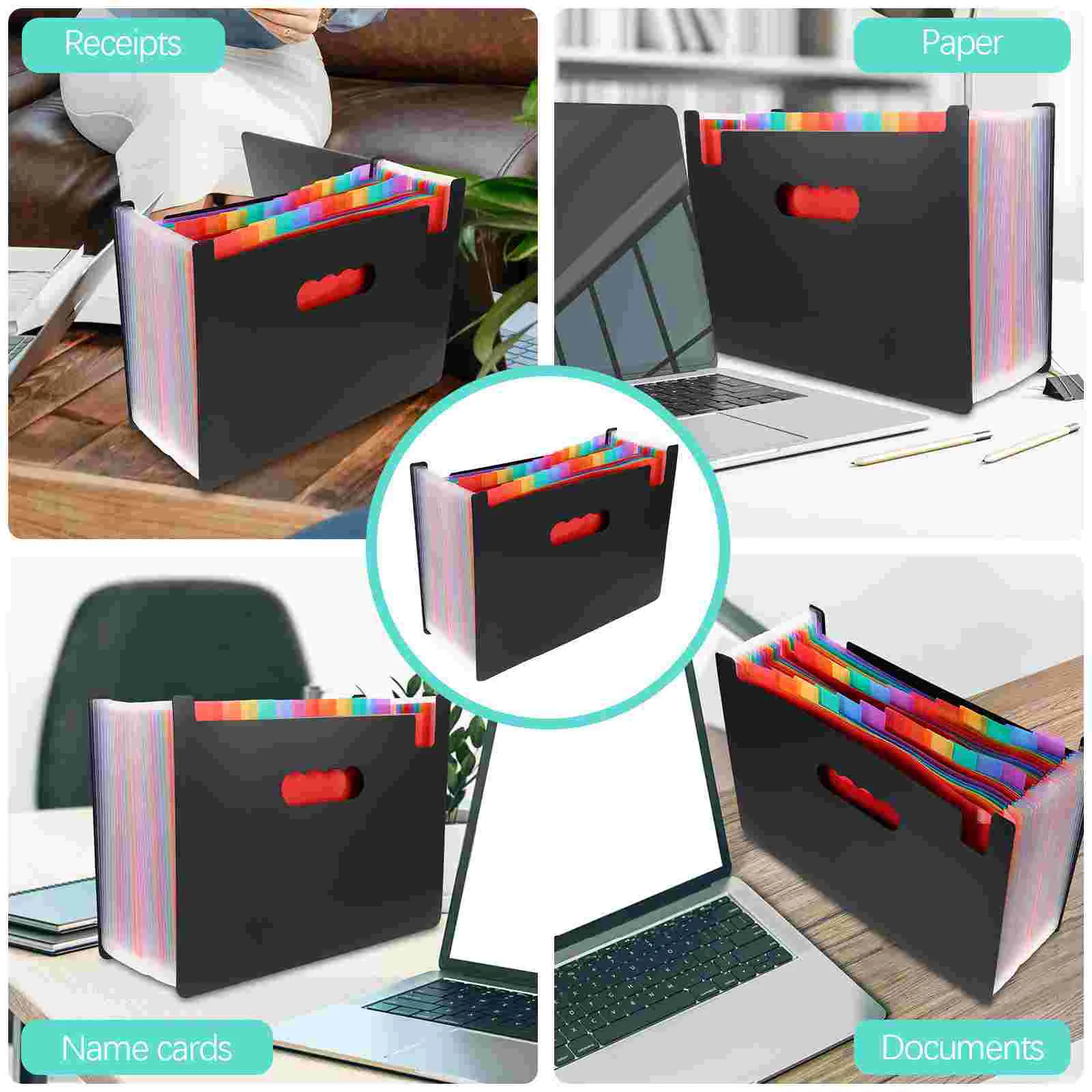 Receipt Organizer Holder Office File Bag Expanding Folder Organization Paper for Expandable