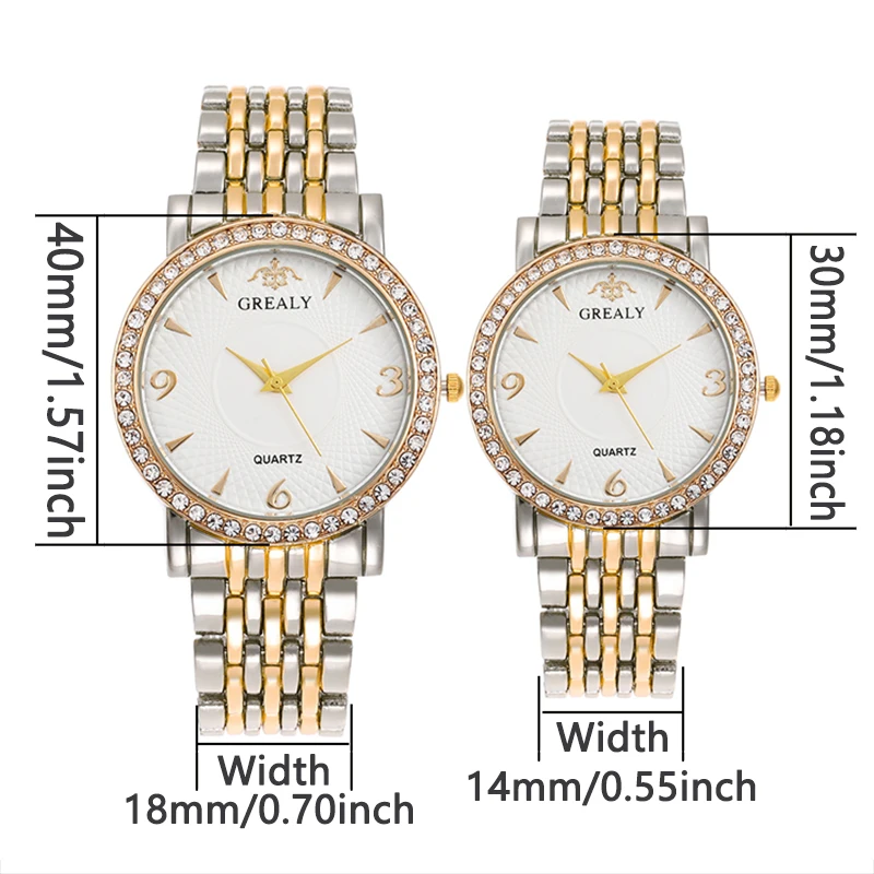 ساعة سوار بدلة نسائية كاجوال مرصعة بالألماس، ساعة رجالية بسوار فولاذي للأعمال، ساعة كوارتز عصرية للأزواج