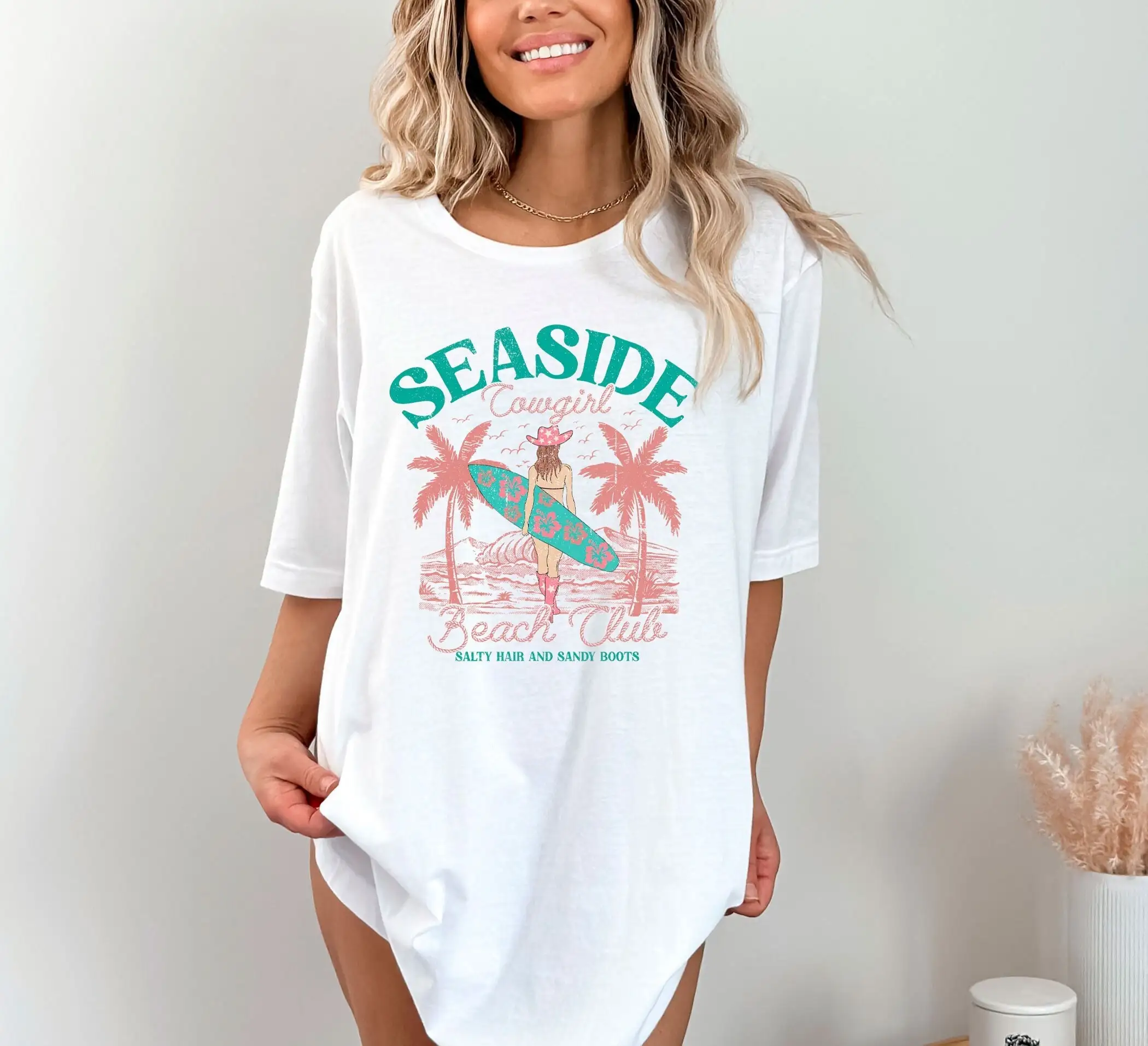 Coastal Cowgirl T Shirt Beach Country Girl Summer Vibes Seaside And Western