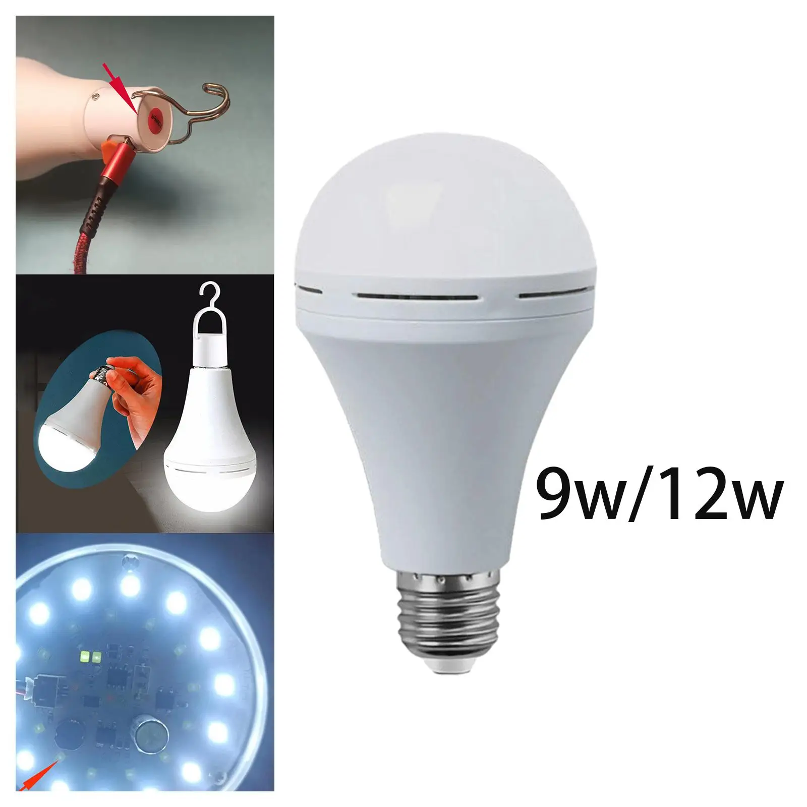 Rechargeable LED Bulb LED Tent Light Bulb Lightweight Portable Outdoor BBQ Light image 3