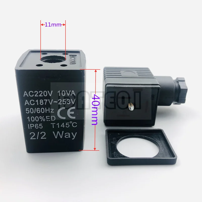 2W Solenoid Valve Coil AC220V10VA AC187-253V Inner Diameter 11MM Height 40MM