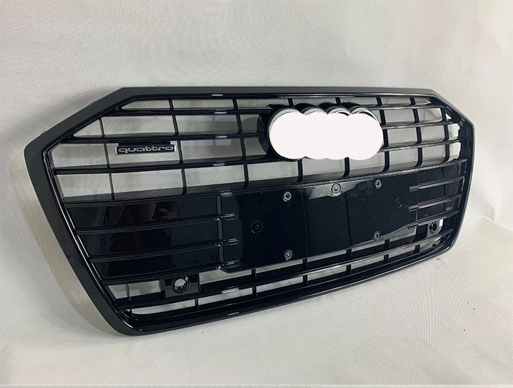 Excellent Quality Auto Parts ABS Material Center Black Facelift Front Bumper Grilles for C8 A6 A6L 2019