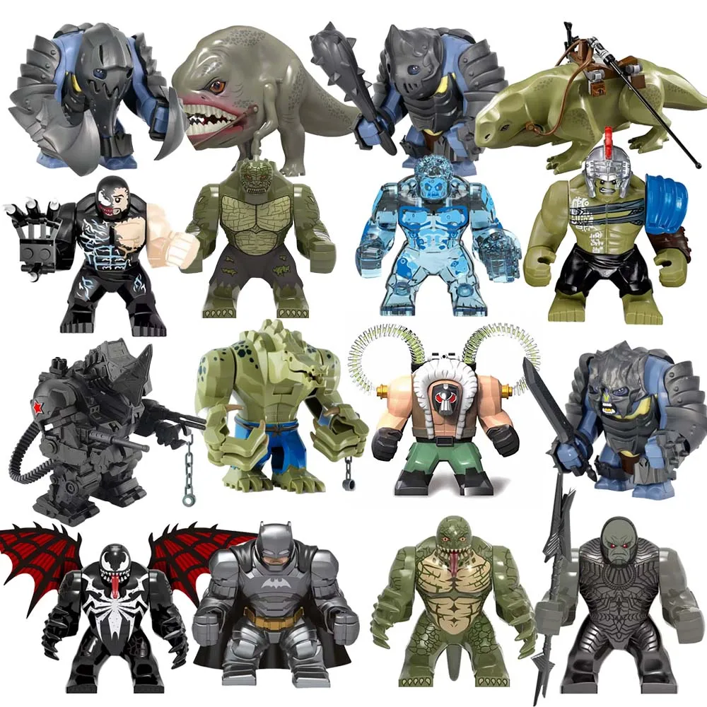 Caja Sorpresa de Grandes Bloques de Construcción, Figuras de Acción de Killer Croc, Bane, Olog-hai, Troll, Orc, Colección de Rompecabezas, Muñecos, Ladrillos, Juguetes, Regalos