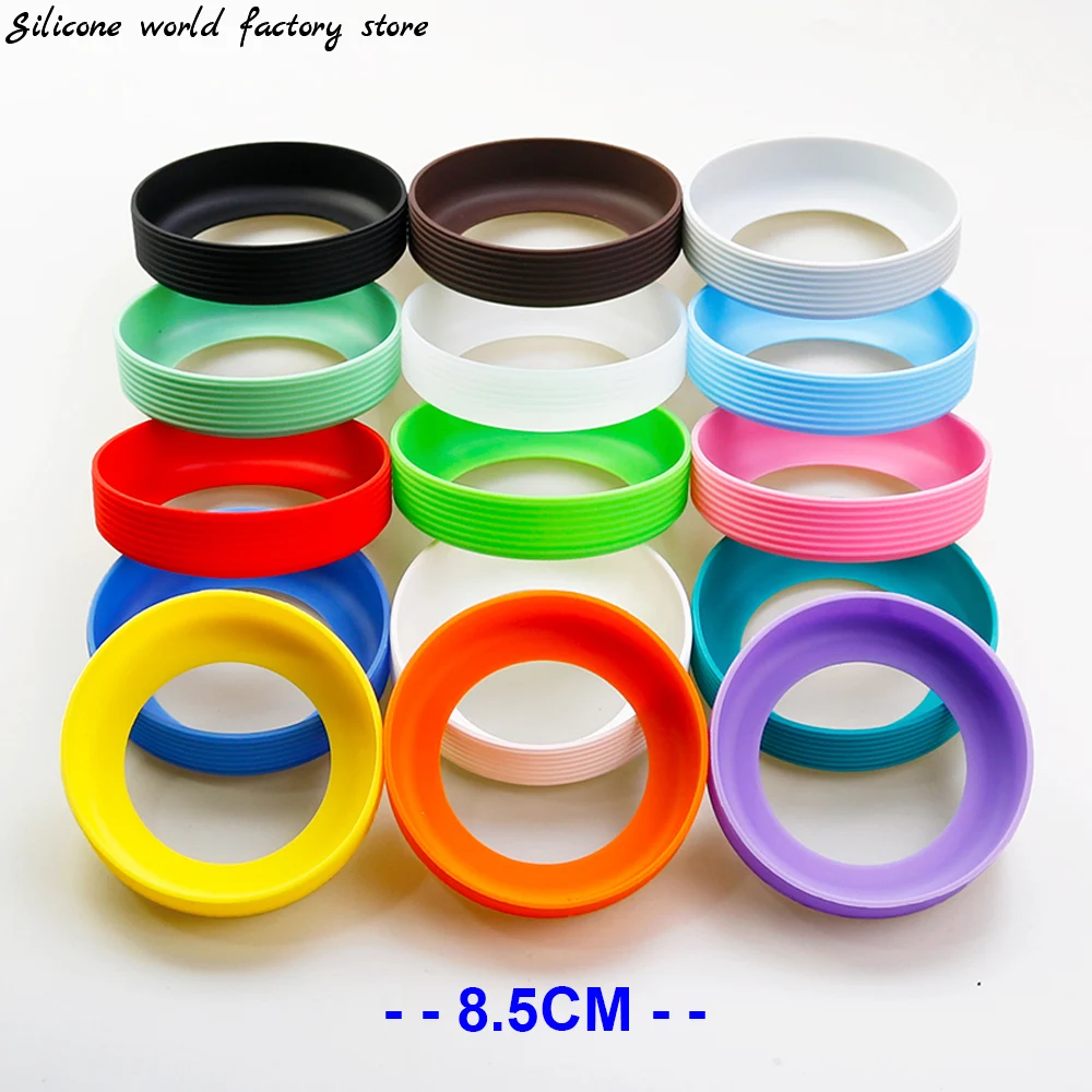 16 Colors 8.5CM Silicone Cup Bottom Protective Cover Cup Holder Threaded Cup Bottom Cover 85MM Thermos Cup Base Sleeve