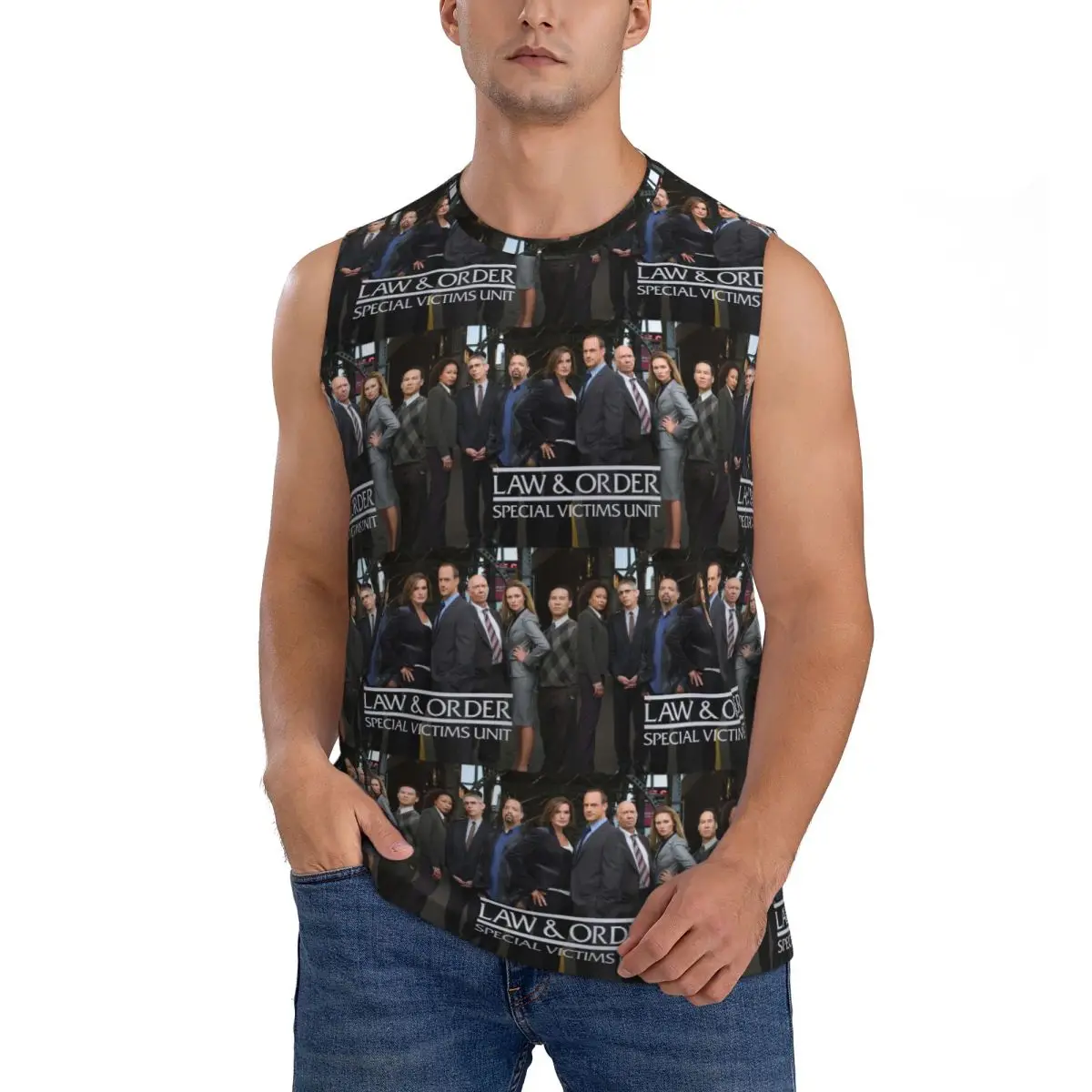 Law And Order SVU Merch Men Sleeveless Tank Tops Quick Dry Breathable Gym Fitness Running Summer Casual Sport Vest
