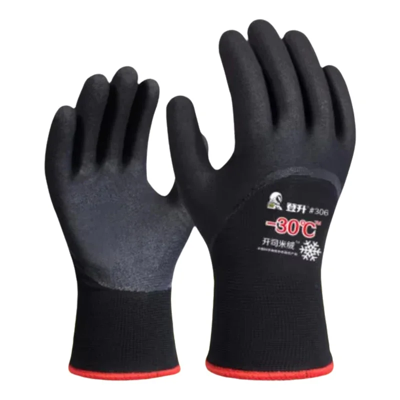 -30 قفازات عمل سميكة مقاوم للماء يندبروف Coldproof قفازات كاملة الأصابع الشتاء مبطن قفازات ركوب الخيل في الهواء الطلق CE EN388