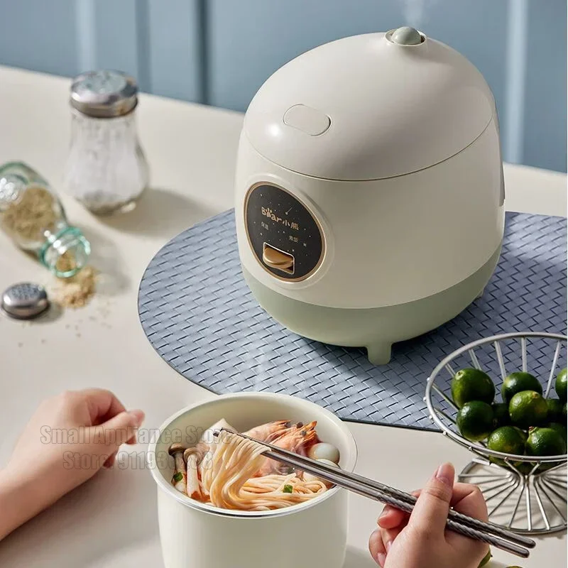 Bear 1.2L Smart Electric Rice Cooker Multicooker Multifunctional Mini Pots Offers Non-Stick Cooking Home And Kitchen Appliance