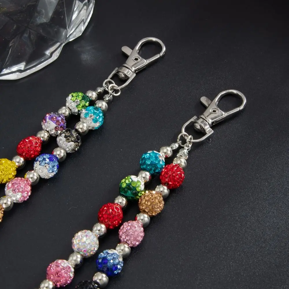 Retro Jeans Chain Colorful Rhinestone Bead Waist Chain Gothic Zinc Alloy Punk Belt Chain Bag Chain Beads Pants Chain Male