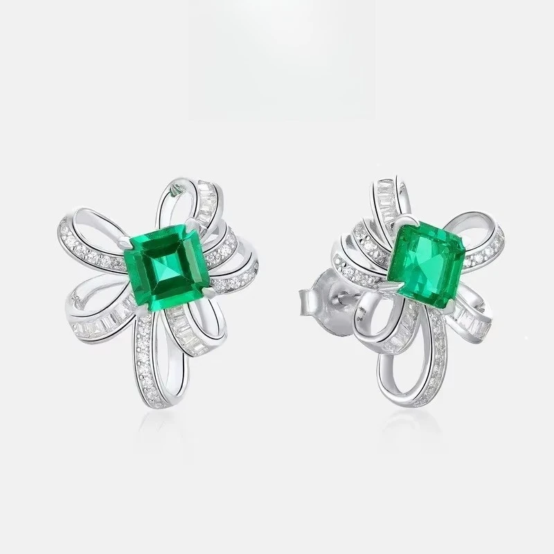 

Cultivate Jade Earrings, Moissanite S925 Silver Plated 18K Gold PT950 Platinum Fashionable Earrings