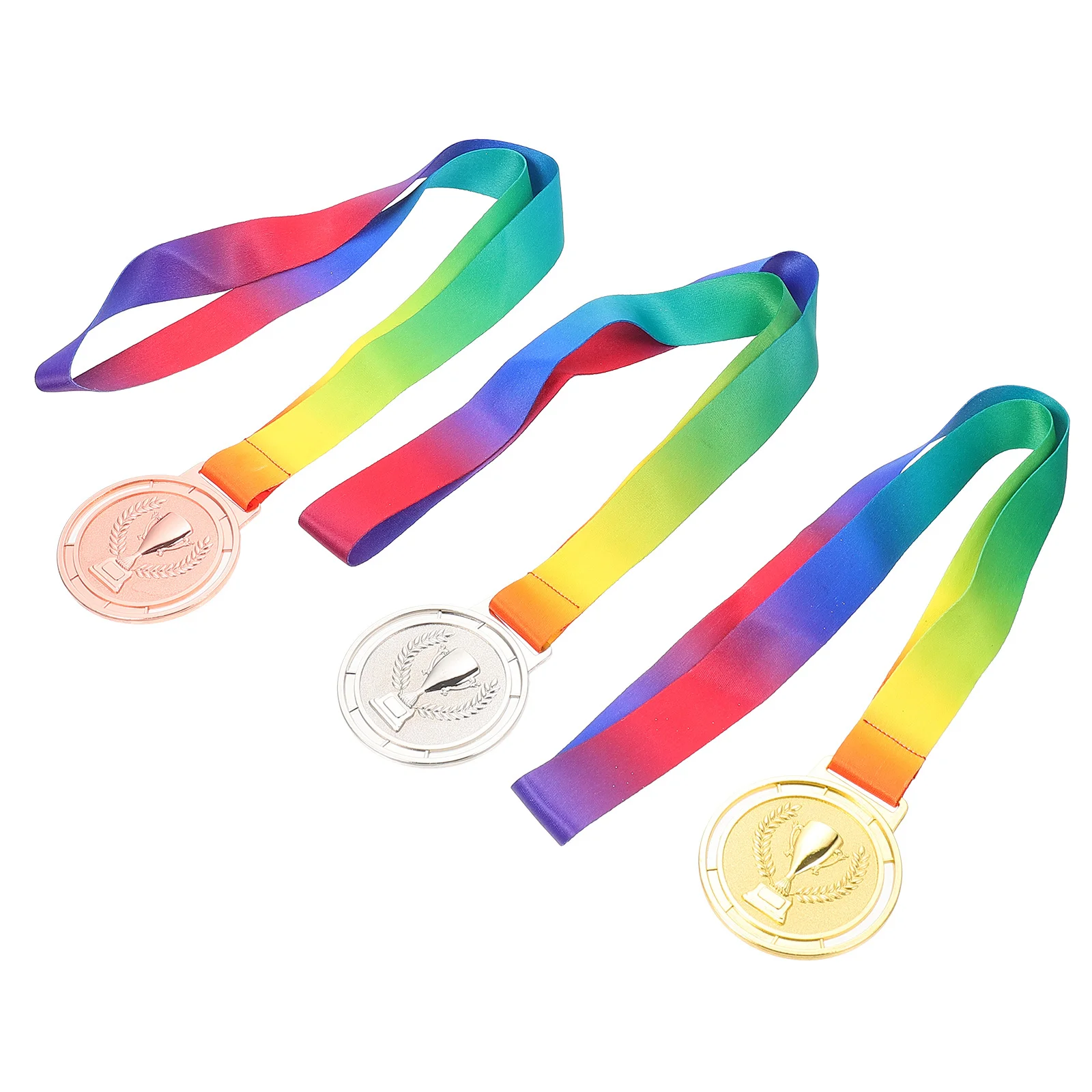 

3pcs Zinc Alloy Hanging Medals Sports Competition Award Trophy Pattern Metal Winner Running Race Event Universal Medal