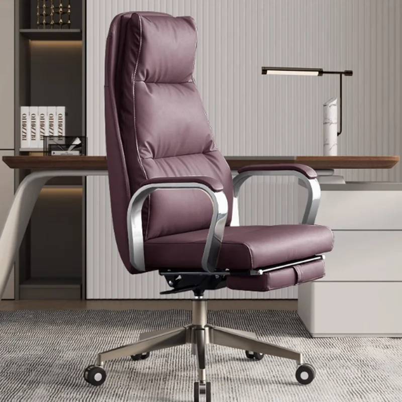 Cadeira de escritório giratória normal confortável, encosto simples, poltrona giratória, design ergonômico, móveis