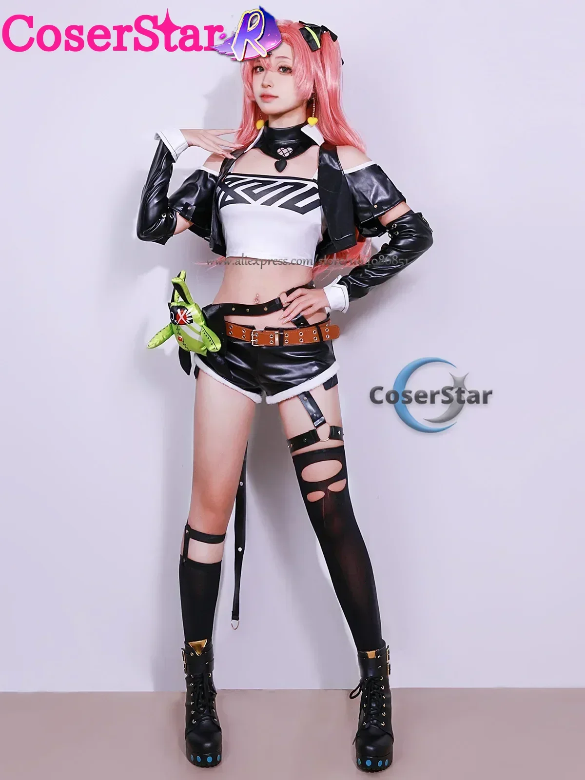 Coserstar-r em estoque jogo zenless zona zero nicole demara cosplay traje conjunto completo vestido uniforme nicole demara cosplay peruca sapatos